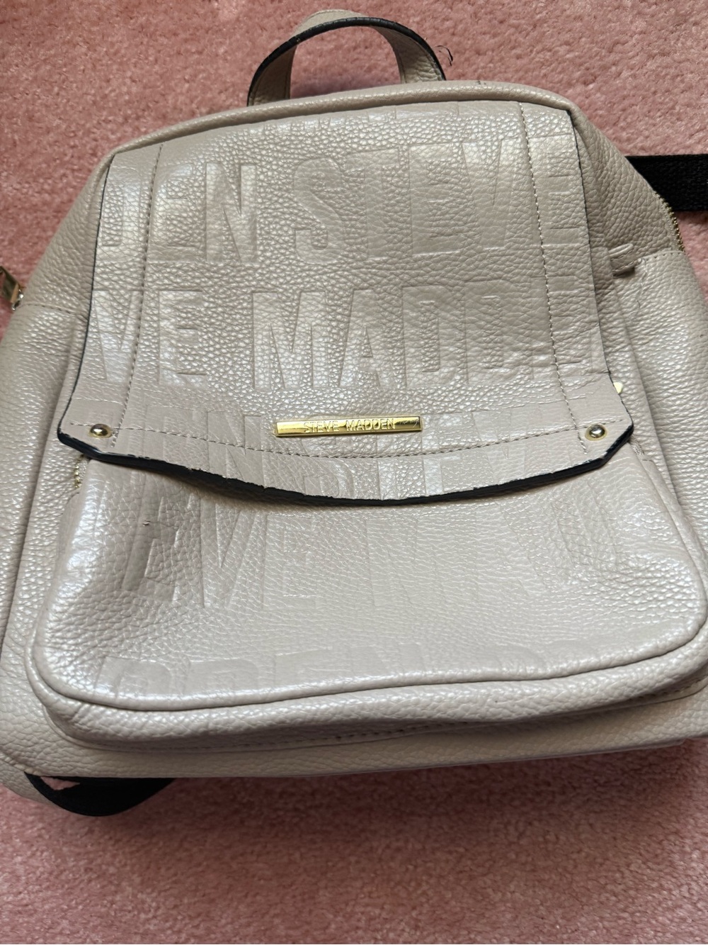 Steve Madden Taupe Leather Backpack - Women